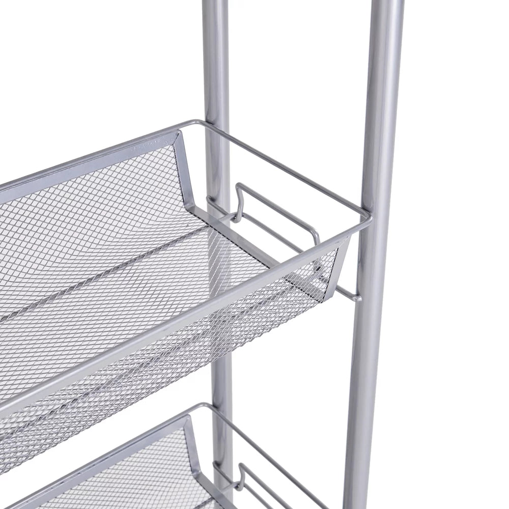 4 Tier Slim Rolling Storage Cart O81765