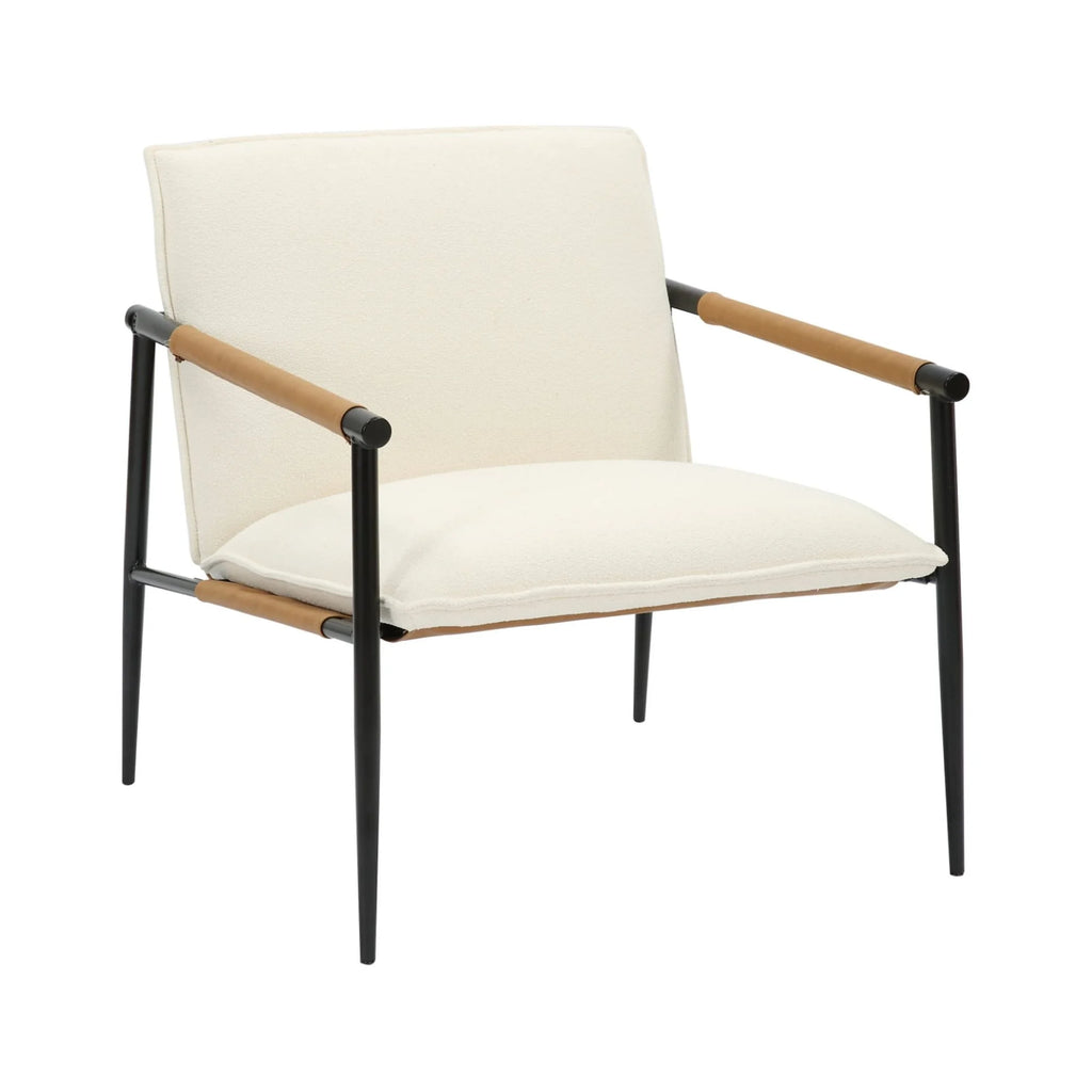 Boucle Accent Chair with Metal Frame U407477