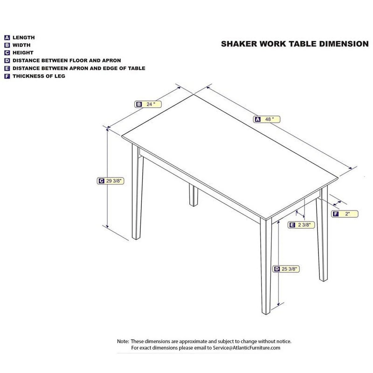 48" Solid Wood Writing Desk U56937