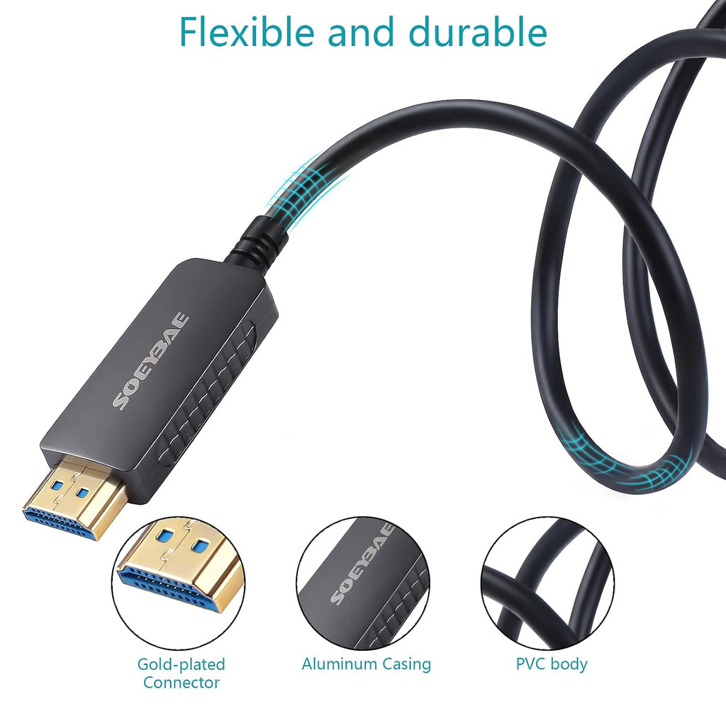 8K HDMI Fiber Optic Cable HDMI 2.1 15ft 5m Pack of 2 G9991