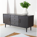 Black Mid-Century Media Stand A12811