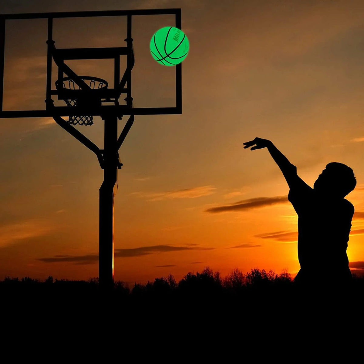 Glow in The Dark Leather Basketball Size 5 / 6 / 7 F35501