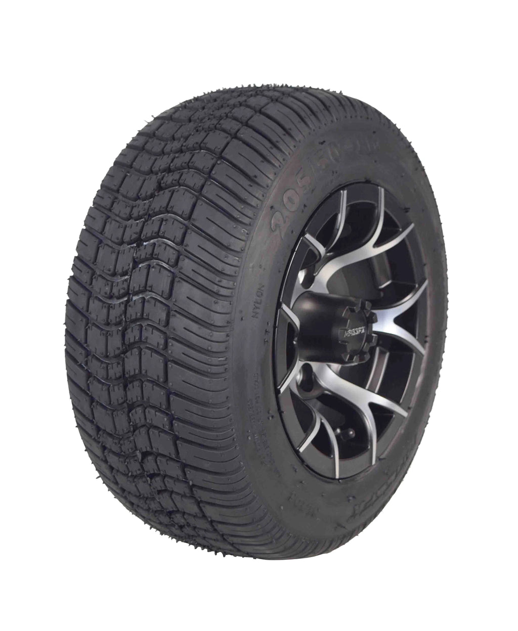 205/50-10 Golf Cart Turf Tire & Black Wheel Kit Z862