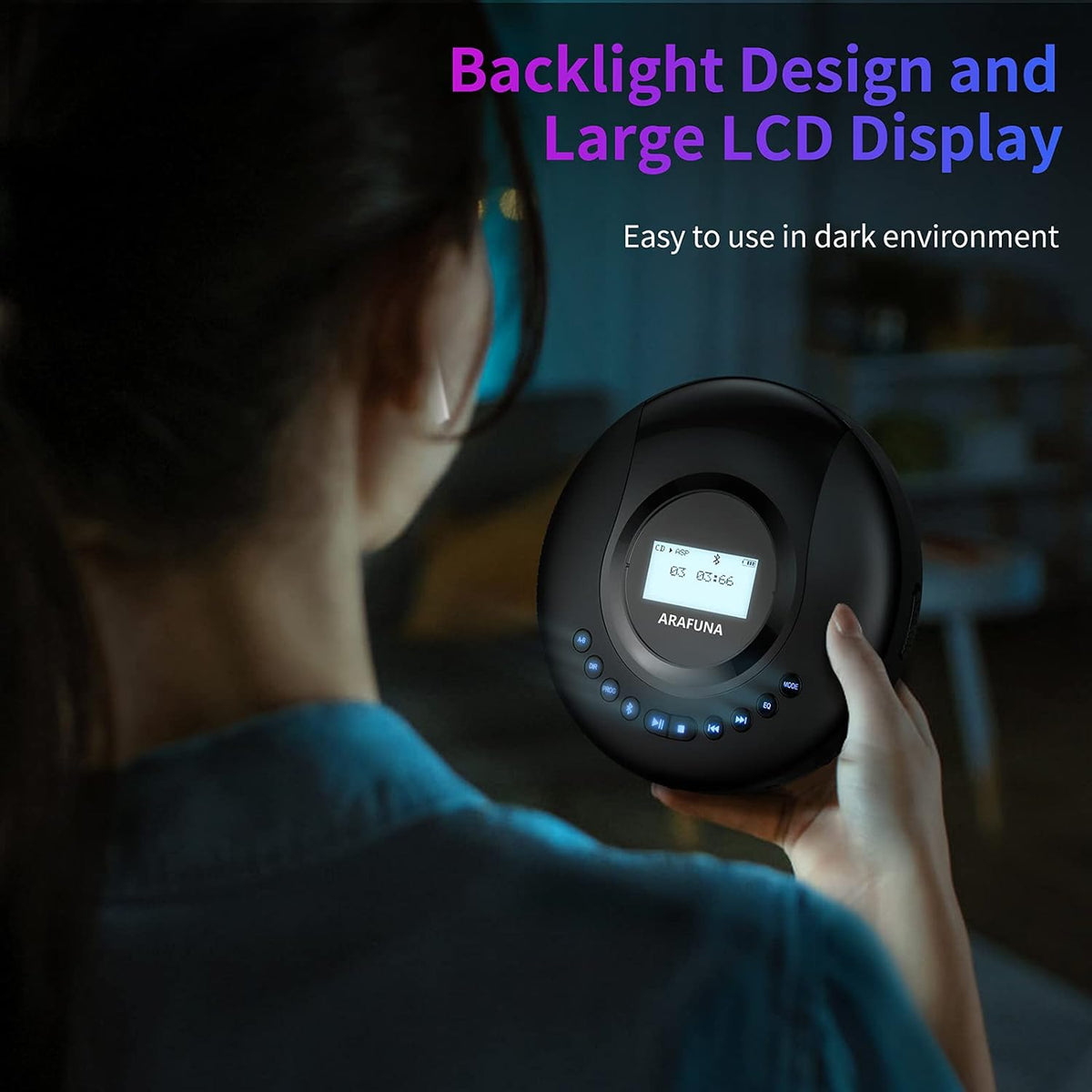 Portable CD Player with Bluetooth and LCD Screen R395647