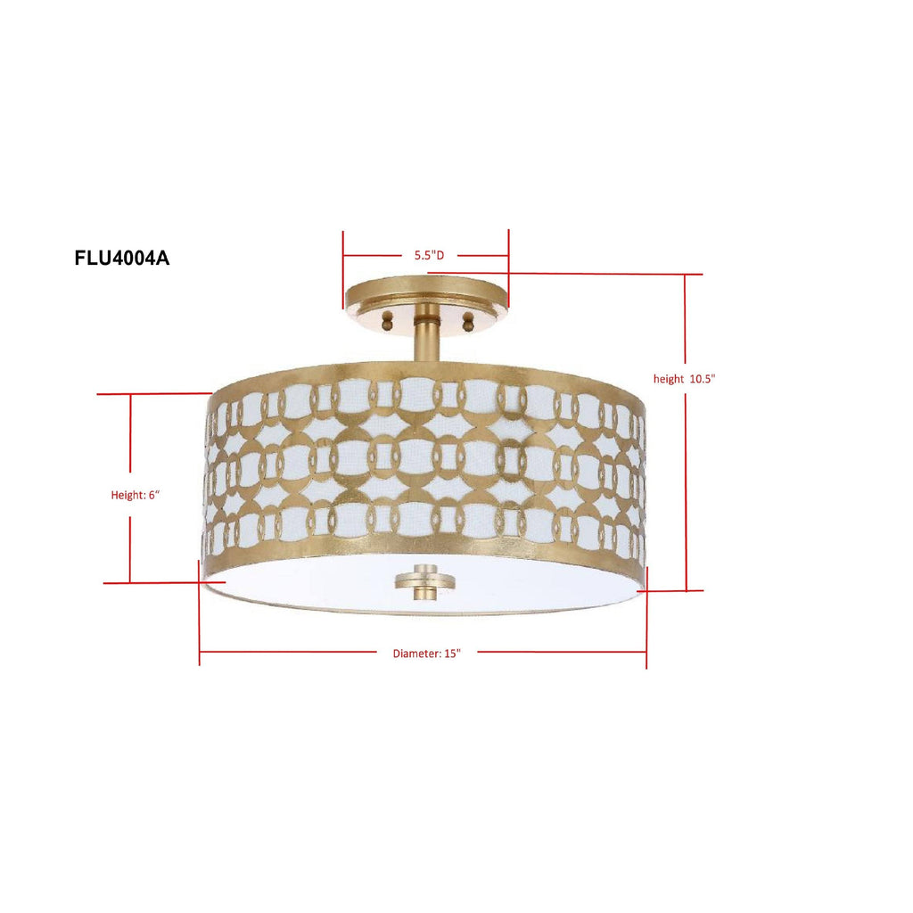 Gold Flush Mount Light Z9351