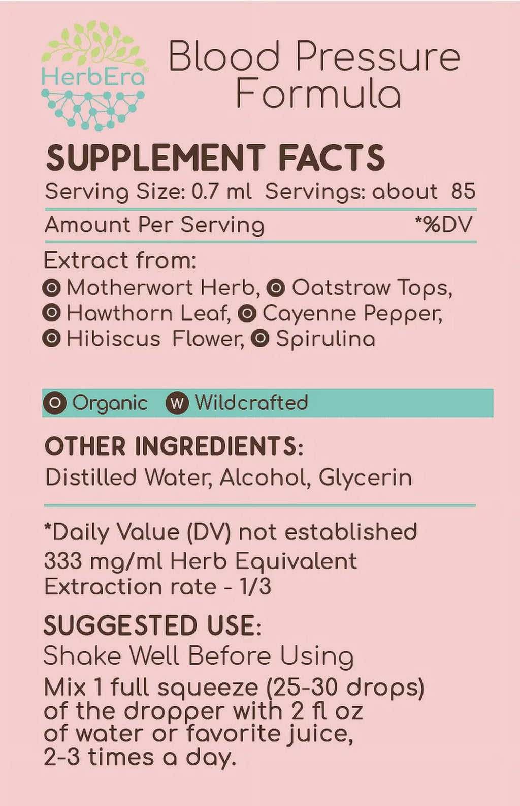 Blood Pressure Formula Alcohol Extract Tincture C203111