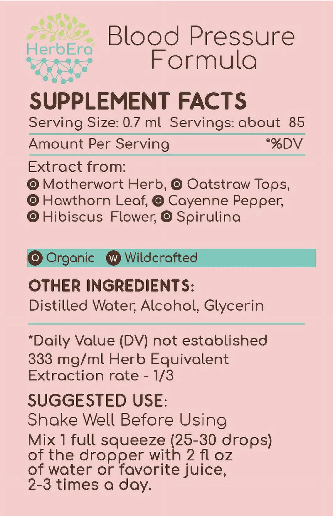 Blood Pressure Formula Alcohol Extract Tincture C203111