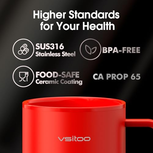 14oz Temperature Control Smart Heated Coffee Mug with Warmer N8283