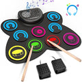 9-Pads Electronic Drum Set with Drumsticks & Pedals J377