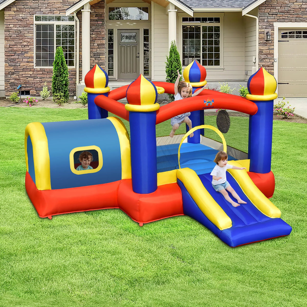 Inflatable Bounce House with Slide & Blower P86691