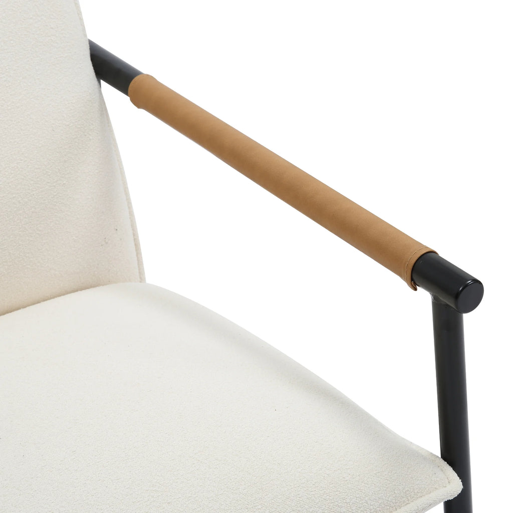 Boucle Accent Chair with Metal Frame U407477