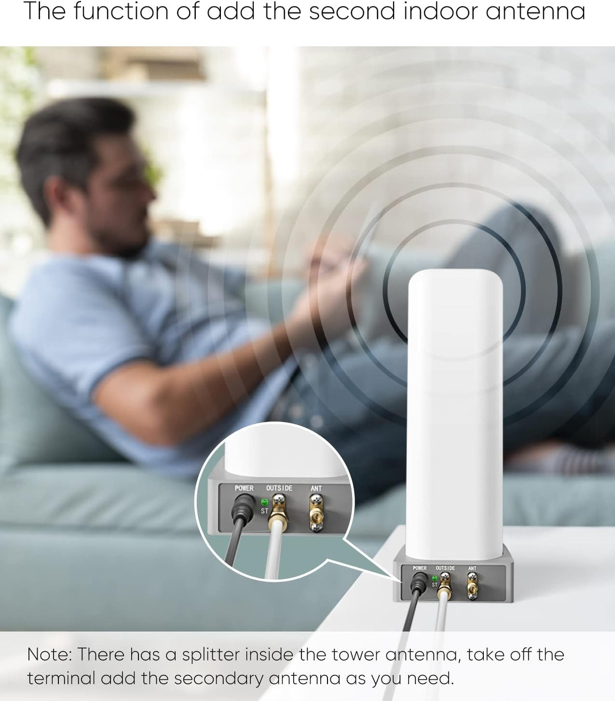 Cell Phone Signal Booster for Home and Office, 4G LTE & 5G, 5,000 sq ft, FCC Approved D605515