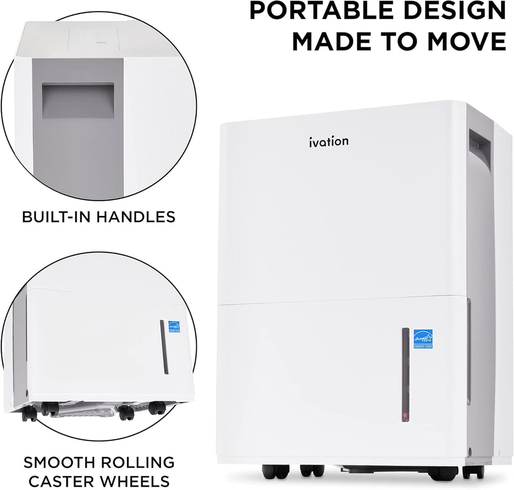 1,500 Sq. Ft Energy Star Dehumidifier with Continuous Drain Hose Connector S245