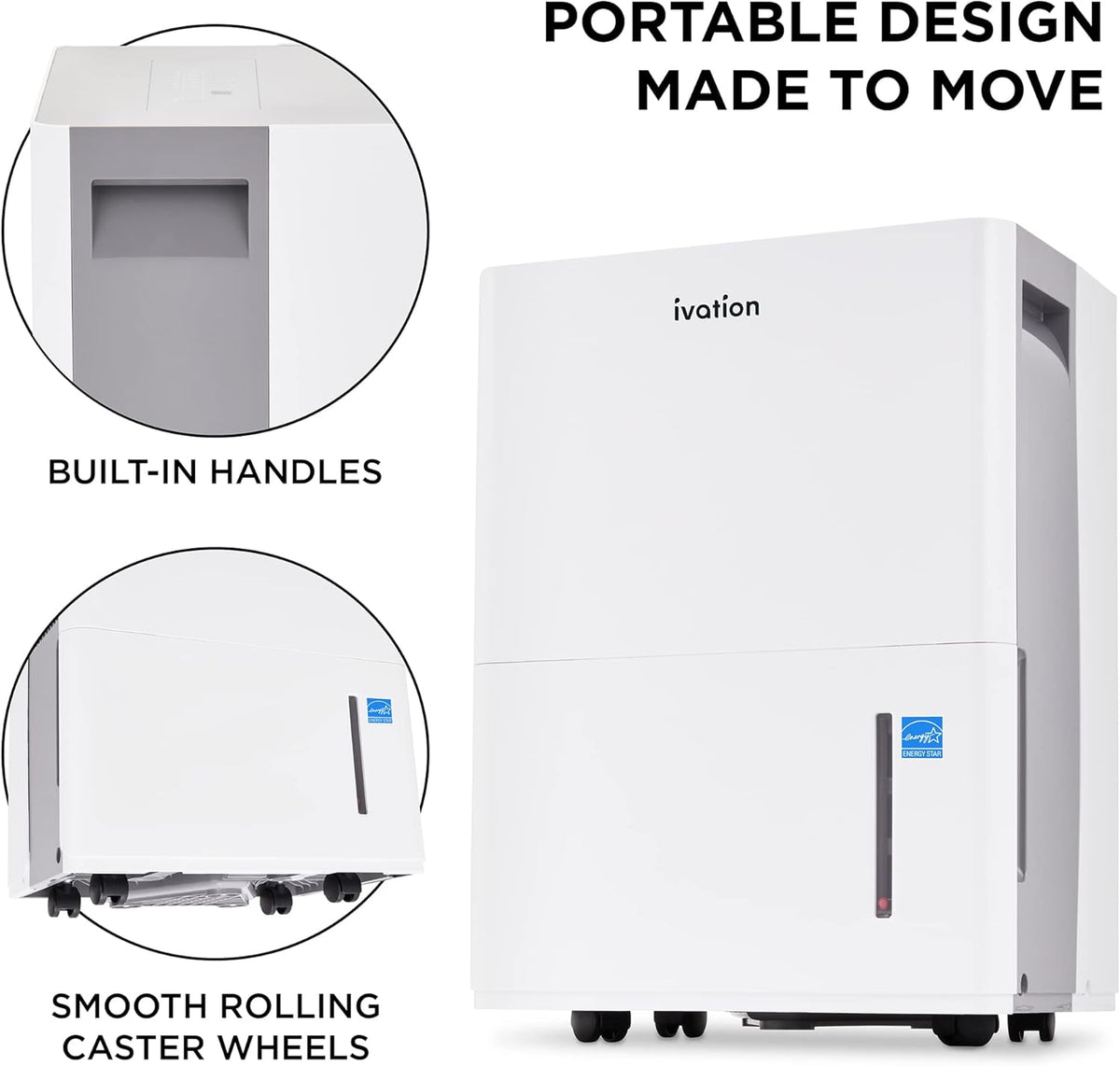 1,500 Sq. Ft Energy Star Dehumidifier with Continuous Drain Hose Connector S245