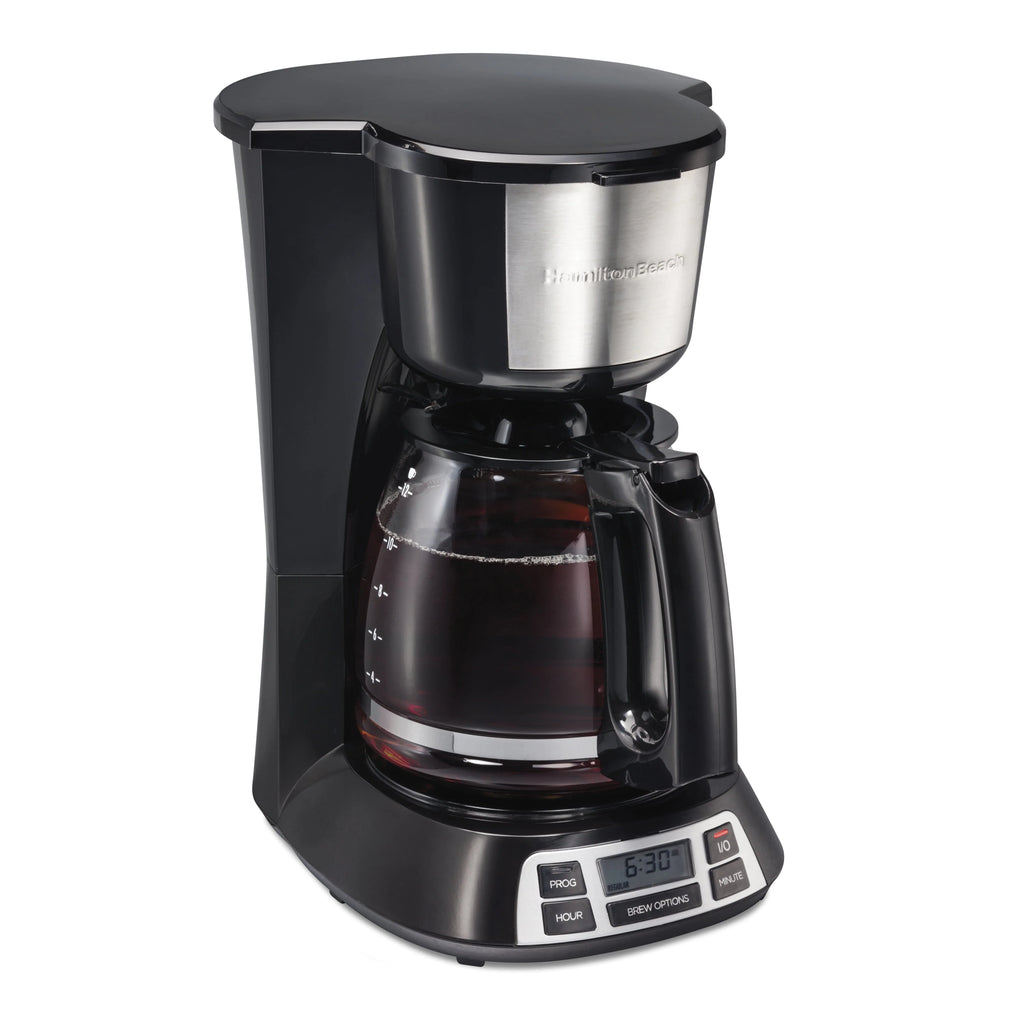 Programmable Coffee Maker, 12 Cups, Stainless Steel L65596
