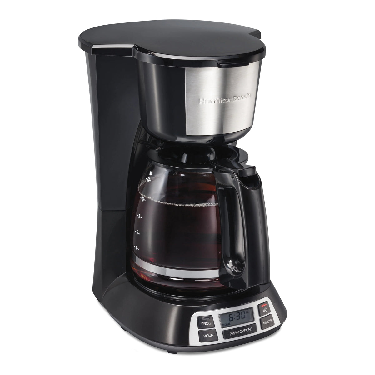 Programmable Coffee Maker, 12 Cups, Stainless Steel L65596