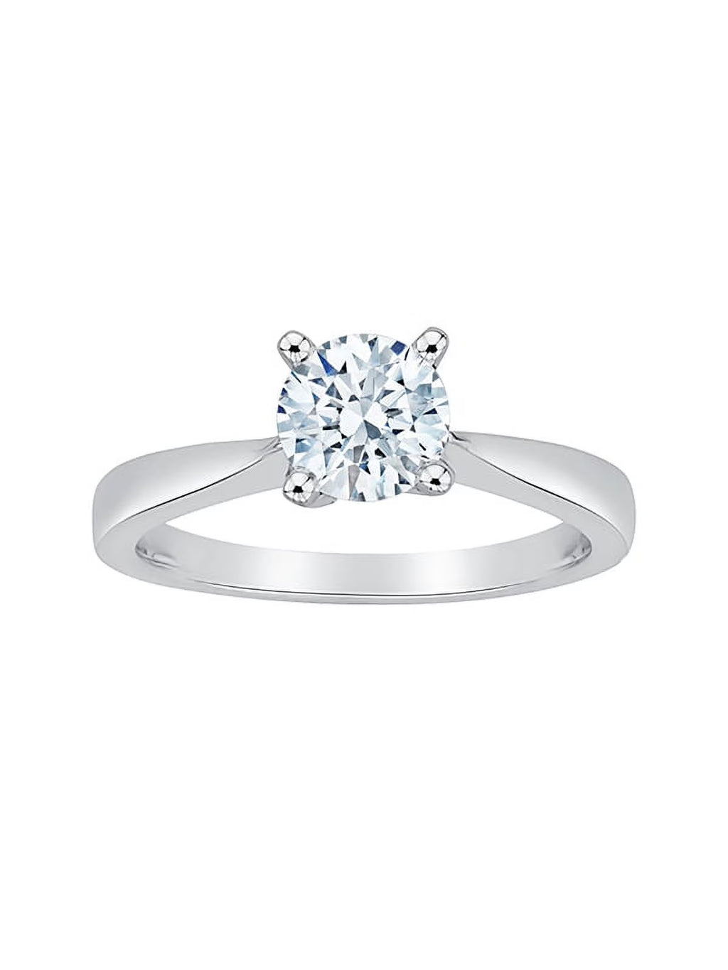 10K White Gold Diamond Solitaire Ring L6990