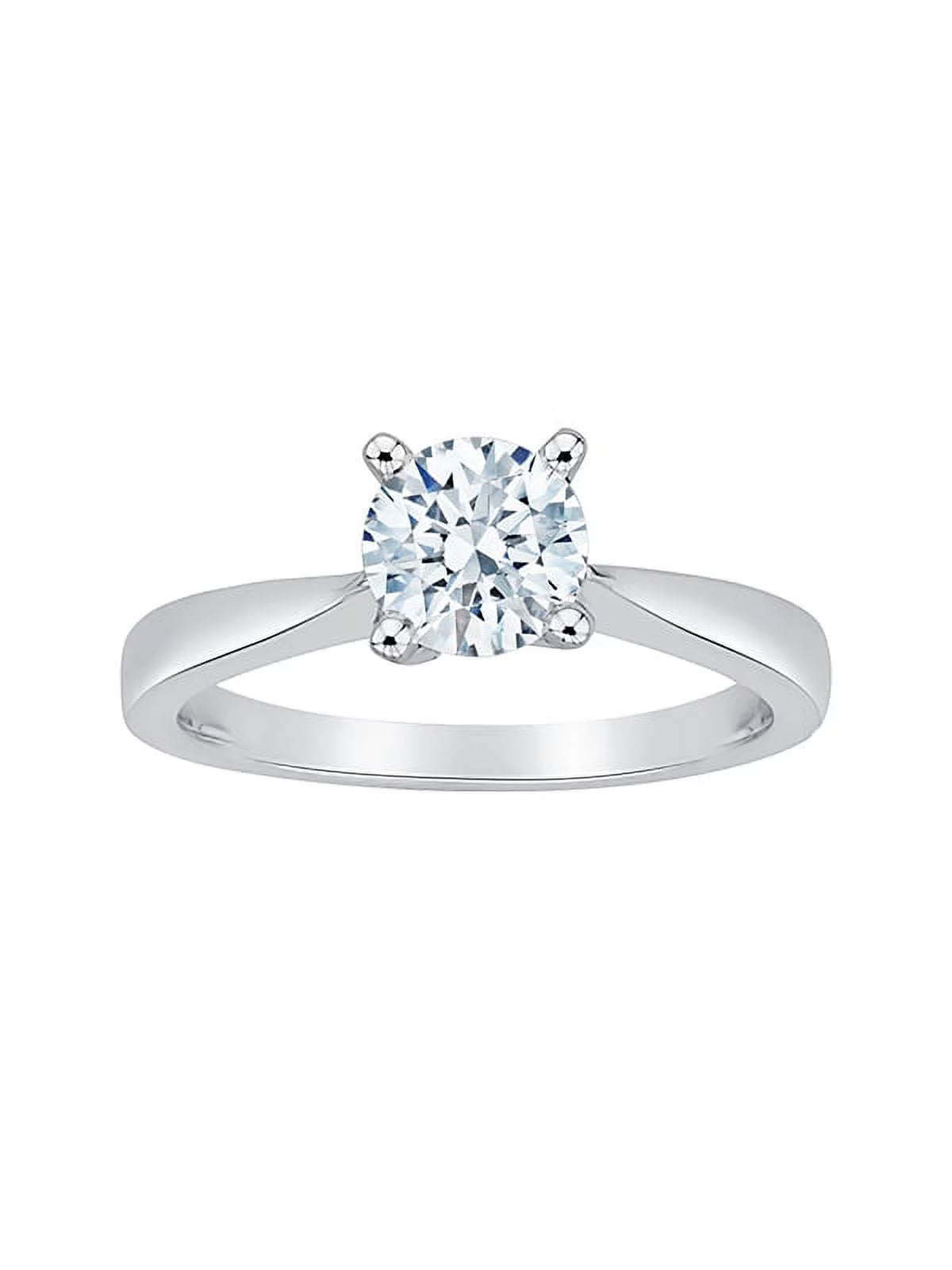 10K White Gold Diamond Solitaire Ring L6990