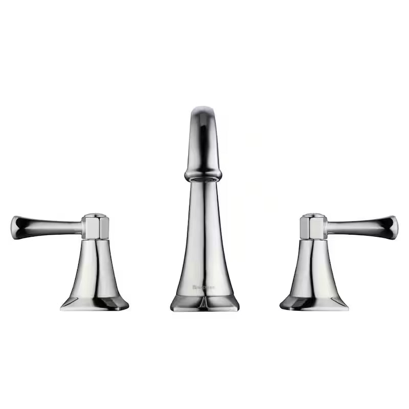 8 in. Widespread Double-Handle High-Arc Bathroom Faucet Polished Chrome T787
