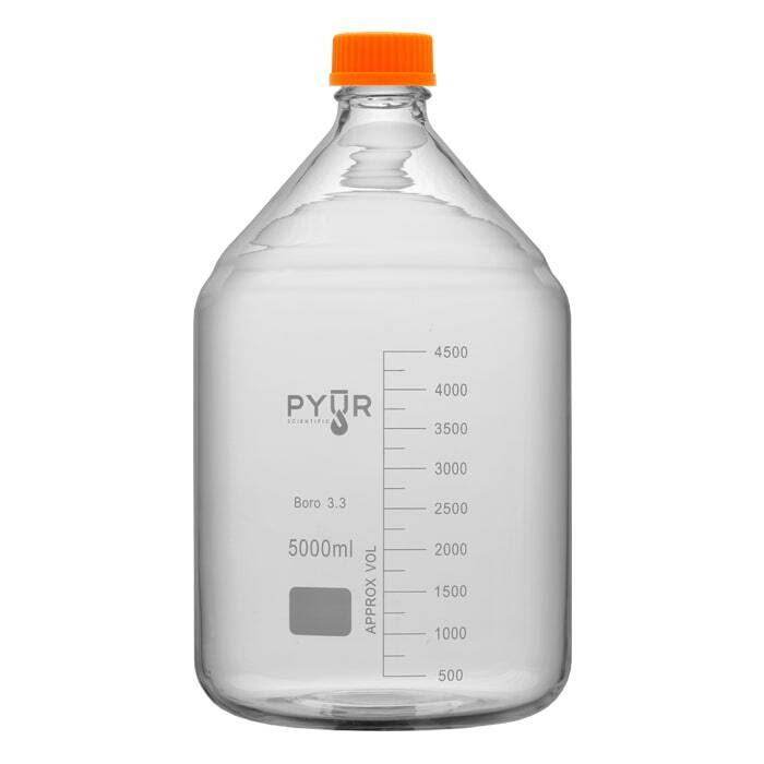 10000ml Glass Reagent Media Storage Bottle GL45 Screw Cap S4928