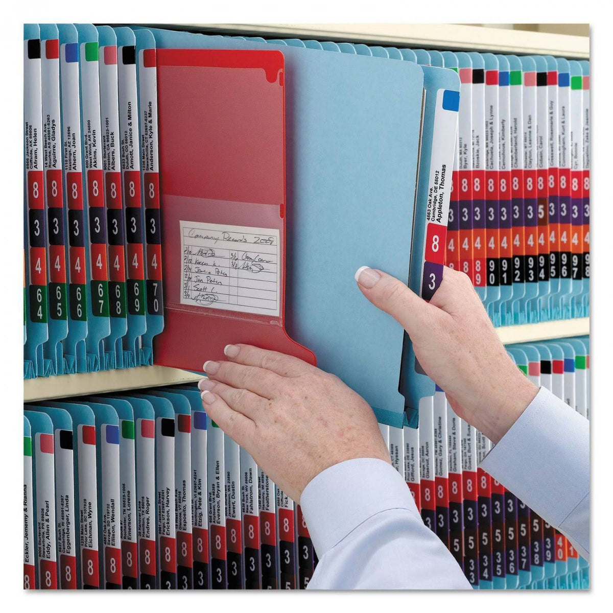 Dark Blue Letter 6-Section Pressboard Classification Folders S771