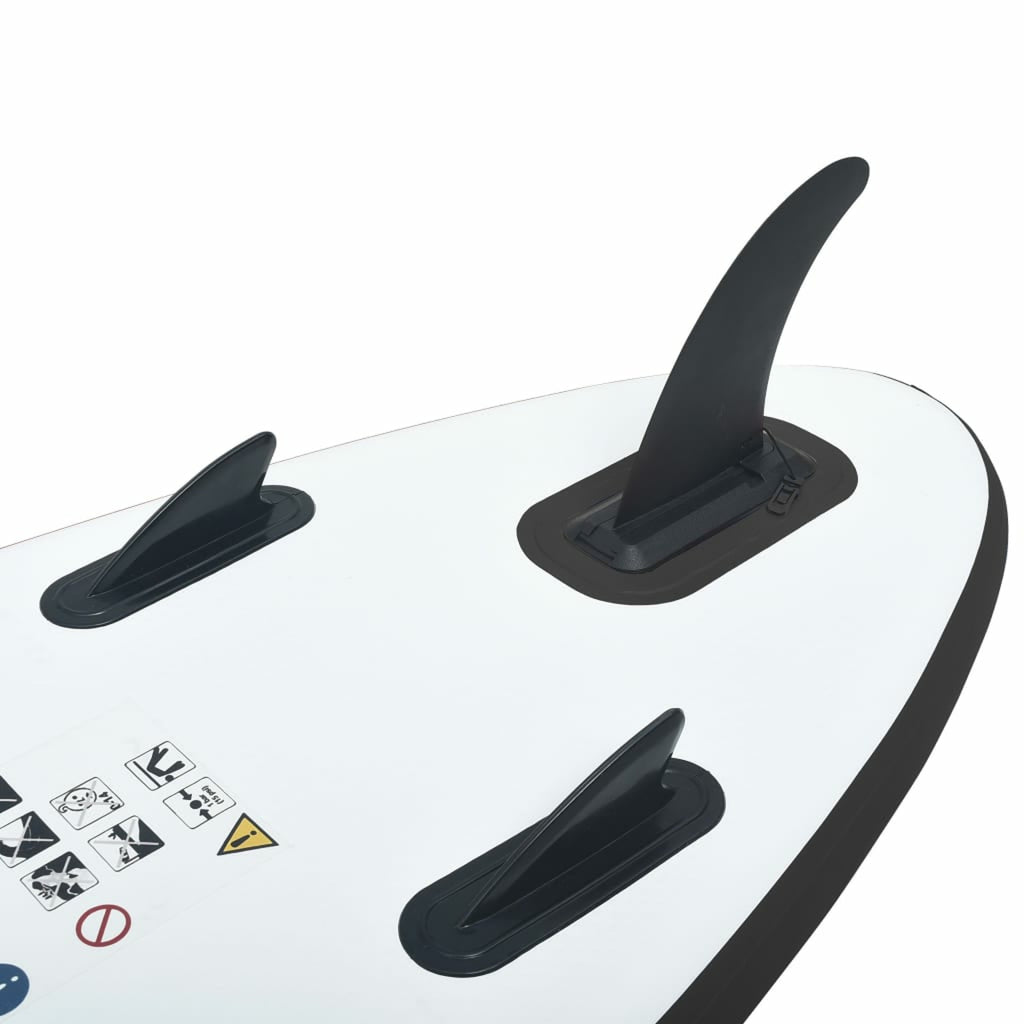 Inflatable Paddleboard Set Black and White M244682