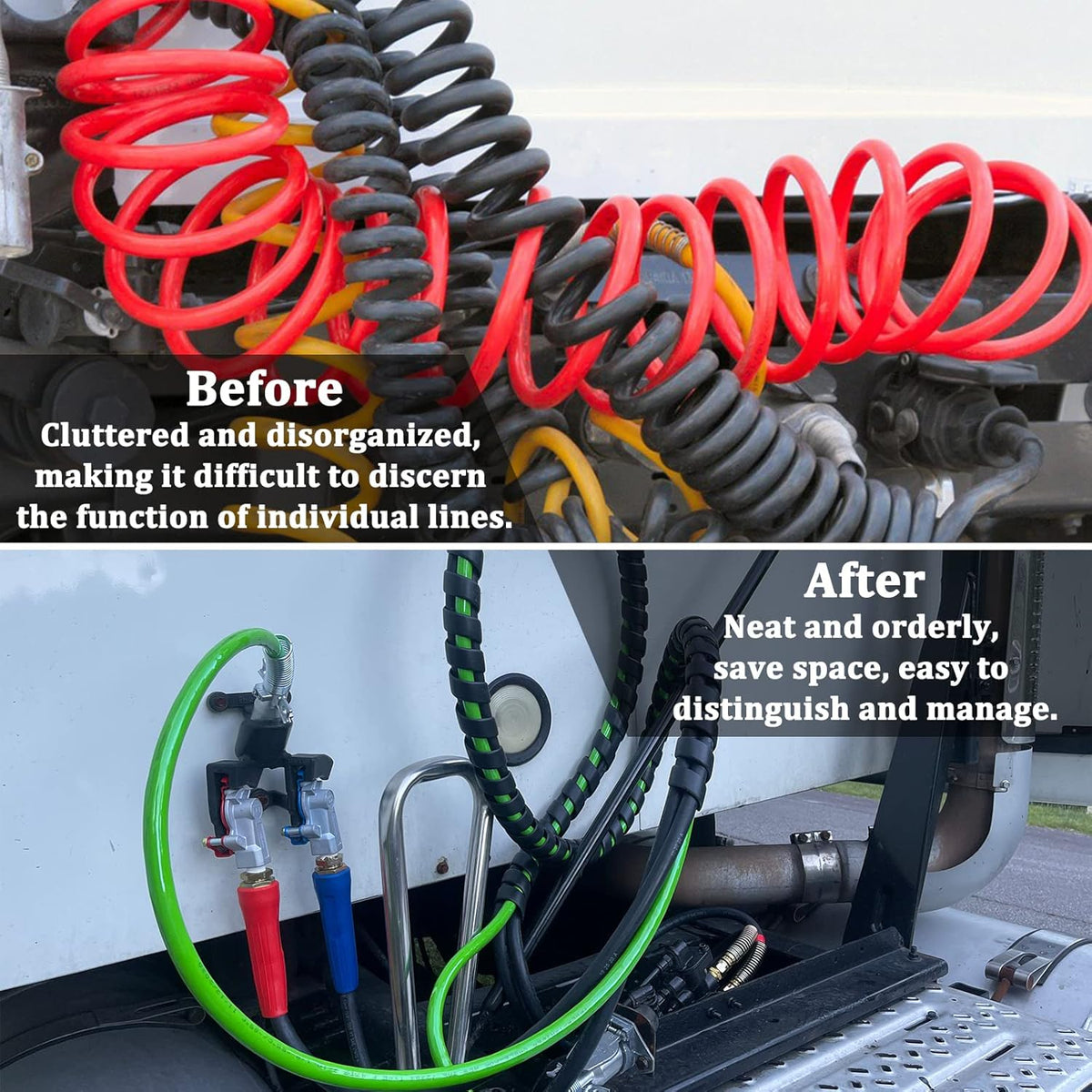 12 FT Semi Truck Air Hose Kit with Glad Hands B6999