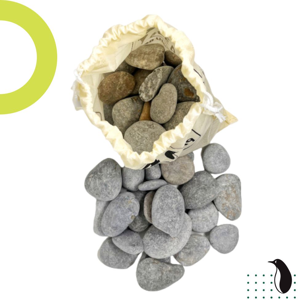 40 River Rocks for Painting, Flat and Smooth, 2-4 Inches H66957