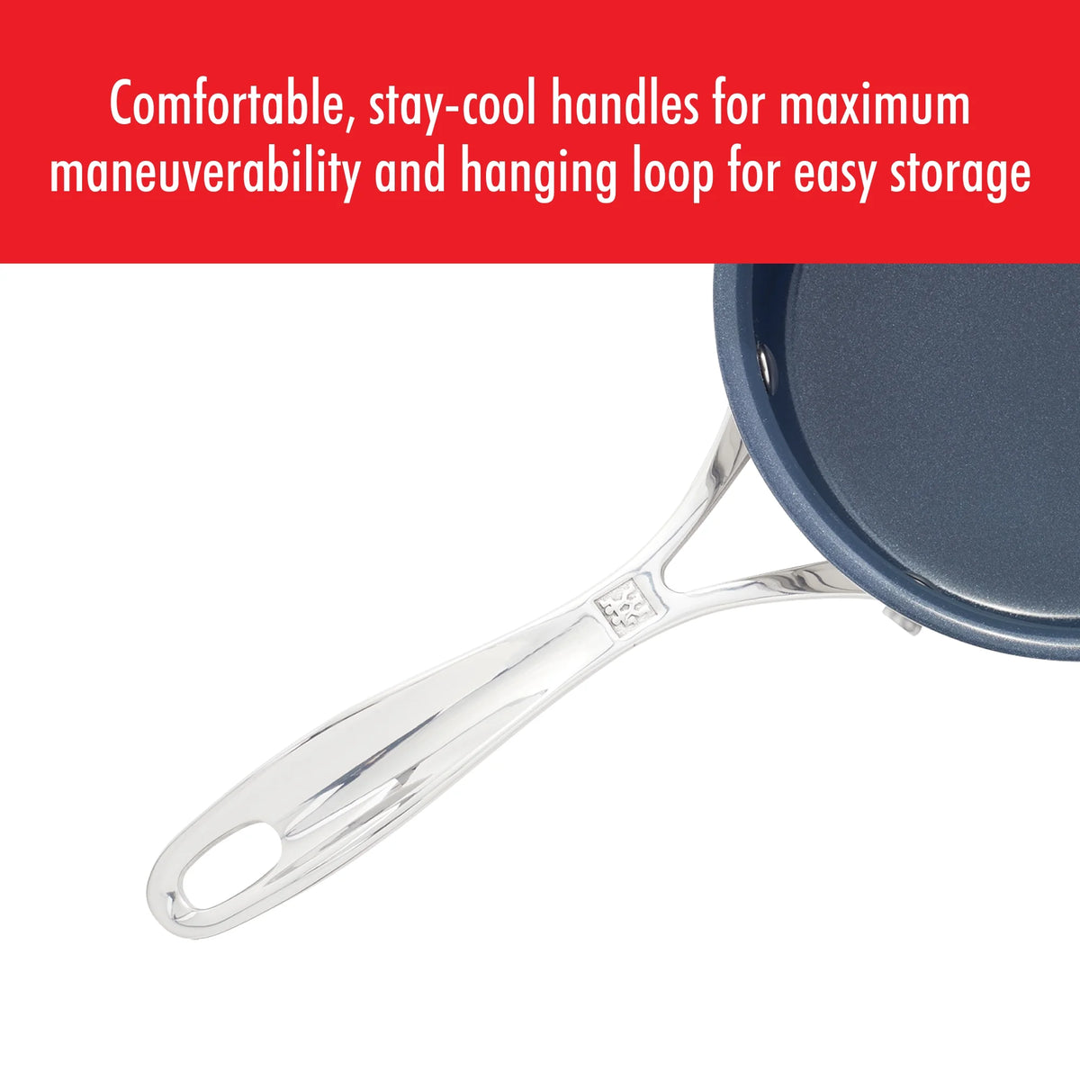 1-qt Stainless Steel Ceramic Nonstick Saucepan C8349