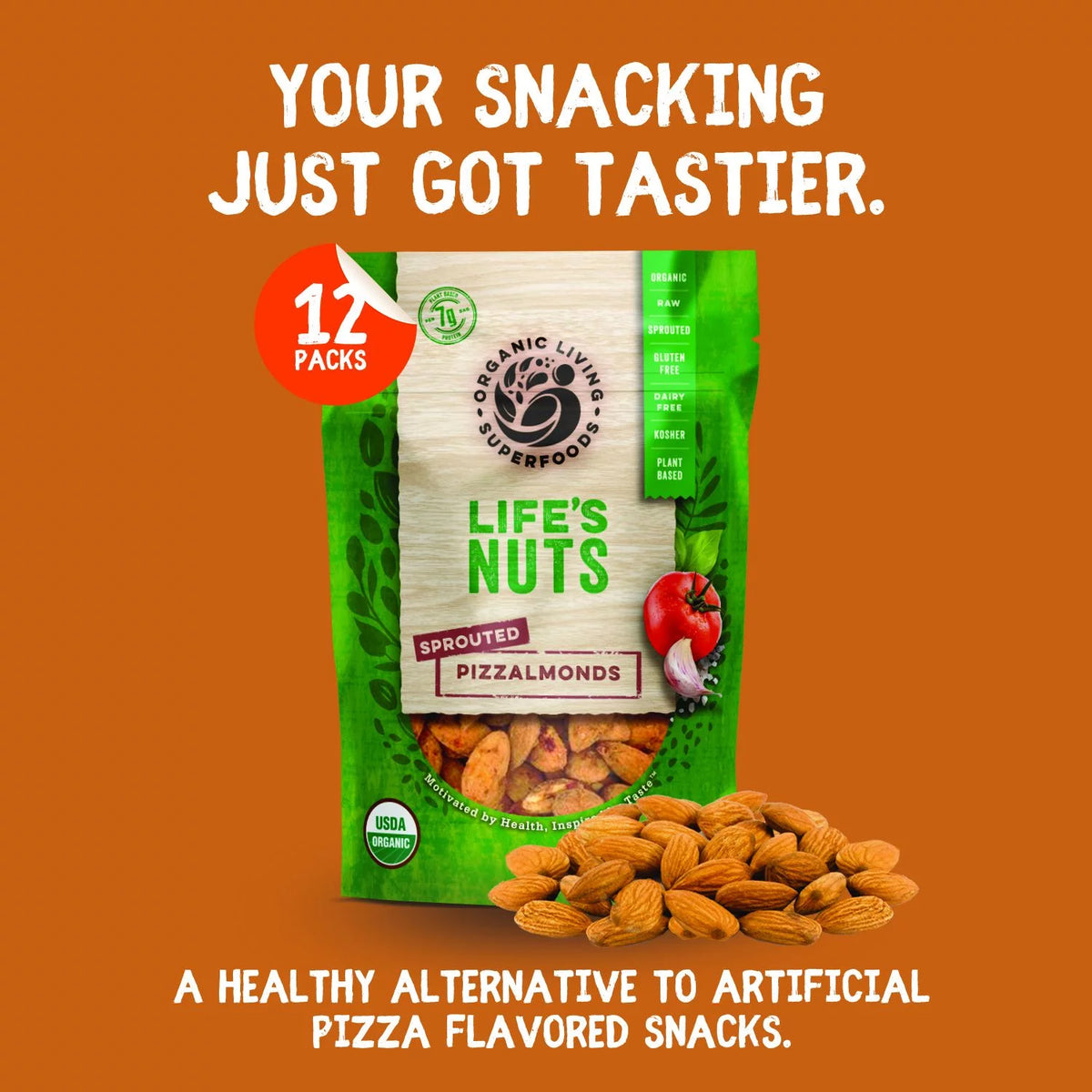 Organic Sprouted Salt & Vinegar Almonds 1.4oz T51480