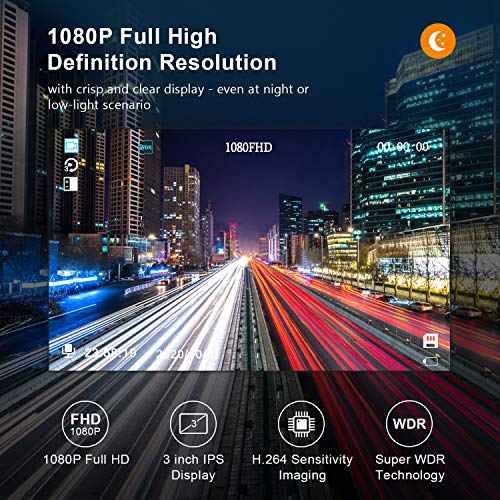 1080P FHD Dash Cam with 32G SD Card H92624