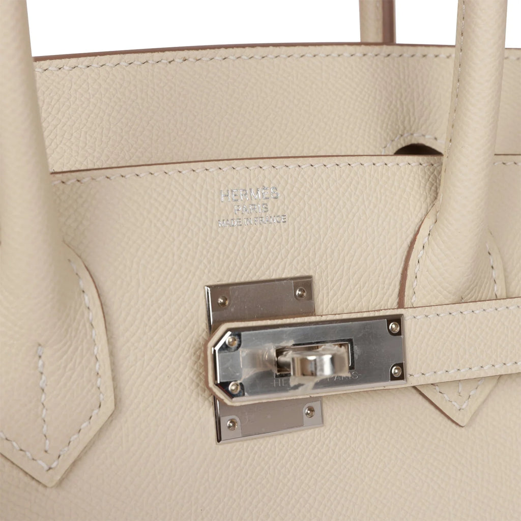 Birkin 30 Craie Epsom Palladium Hardware R152
