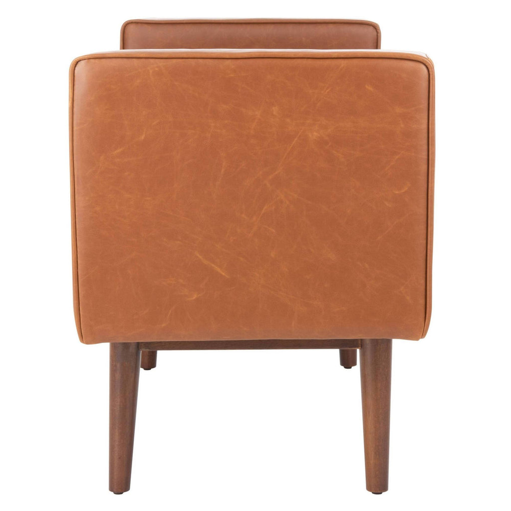 Light Brown/Walnut Midcentury Bench S641