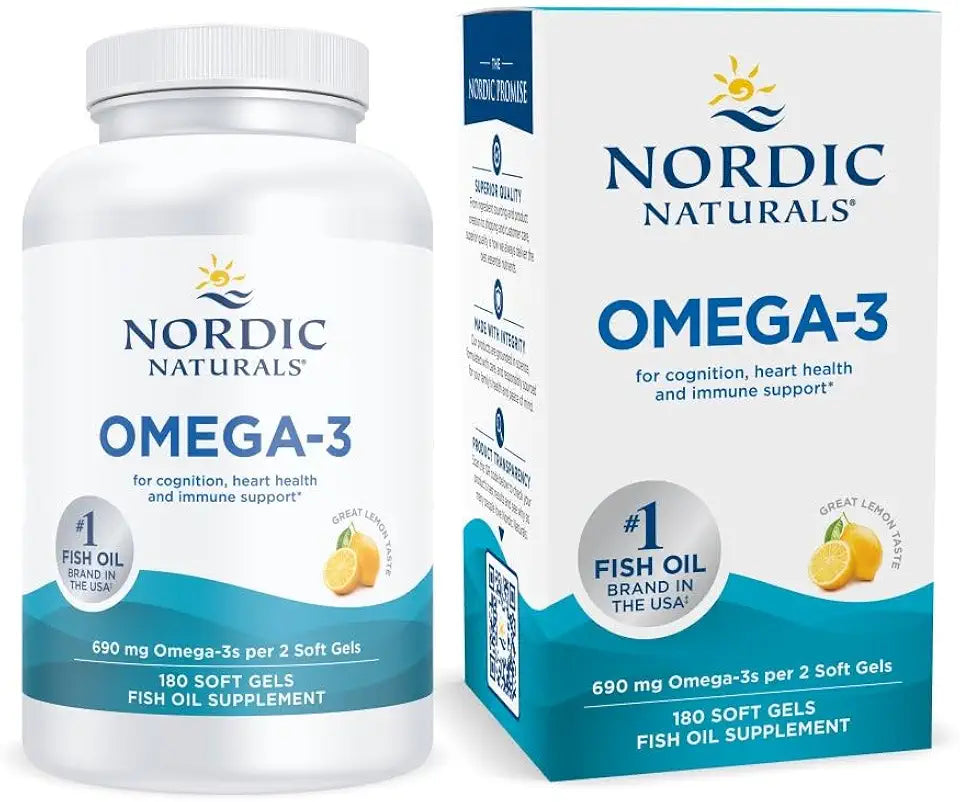Lemon Flavor 180 Soft Gels 690 mg Omega-3 Fish Oil W279