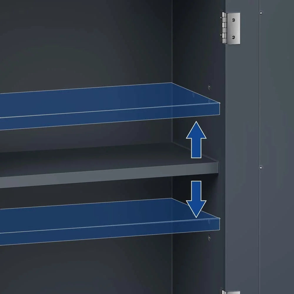 Blue Wall Bathroom Storage Medicine Cabinet with Adjustable Shelves and Towel Rack N390