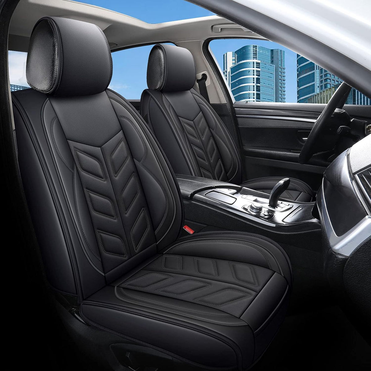 Faux Leather Waterproof Car Seat Covers Front Seat N46802