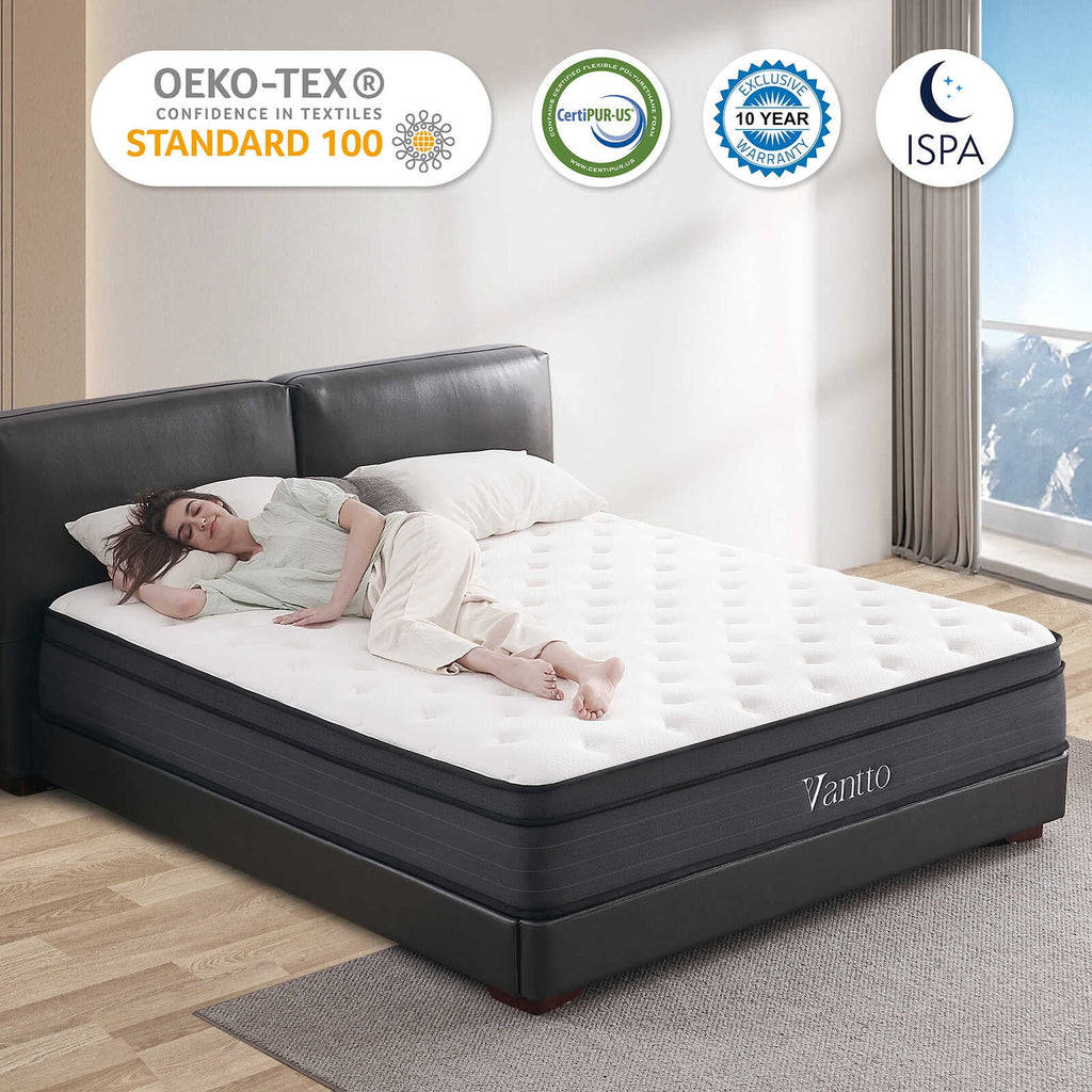 Twin 10 Inch Memory Foam Hybrid Mattress with Pocket Springs K6320