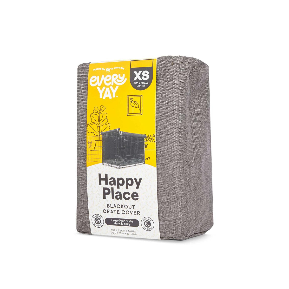 Grey Dog Crate Cover W3758