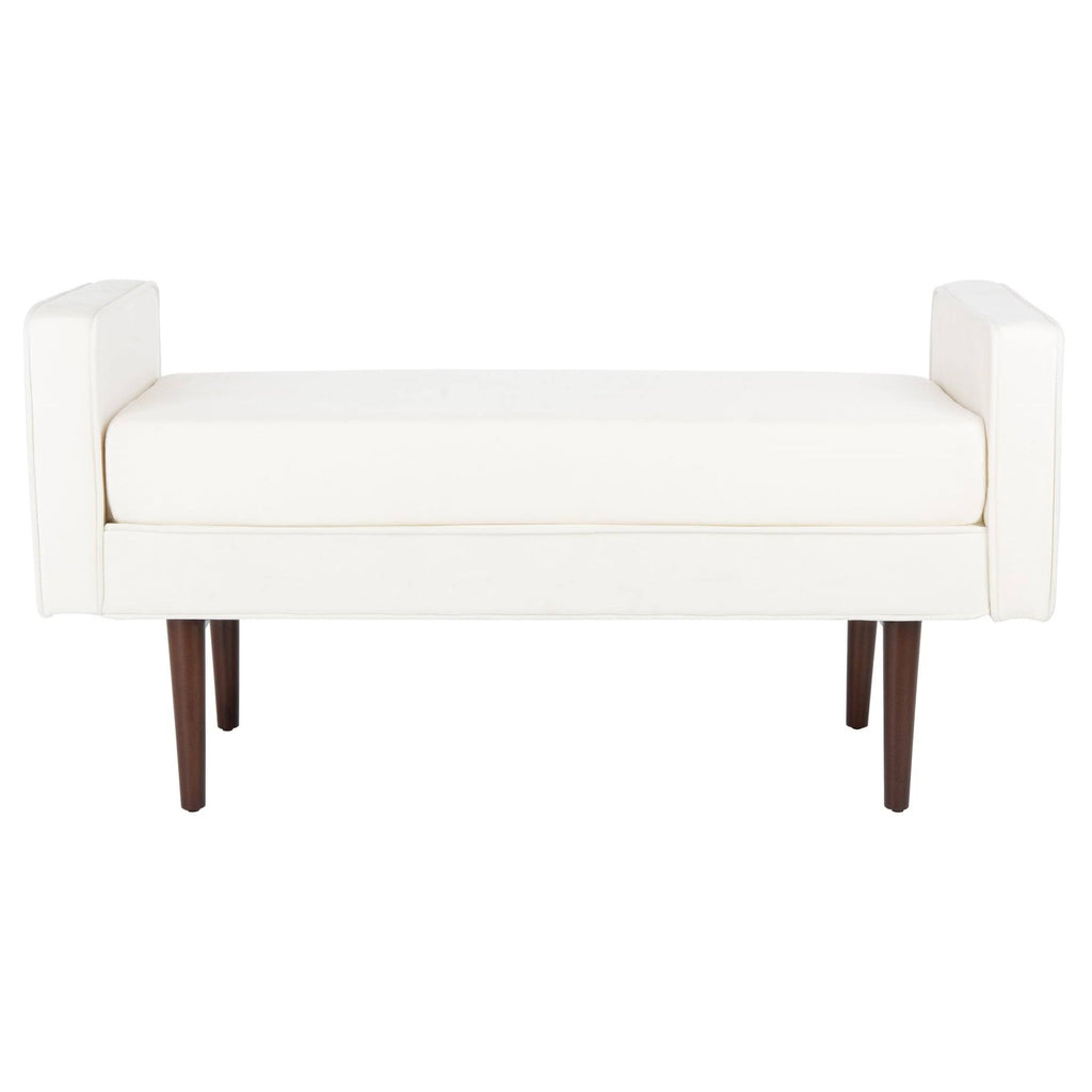 Light Brown/Walnut Midcentury Bench S641