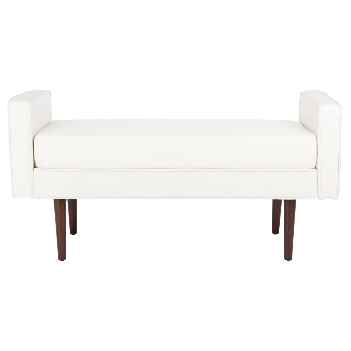 Light Brown/Walnut Midcentury Bench S641