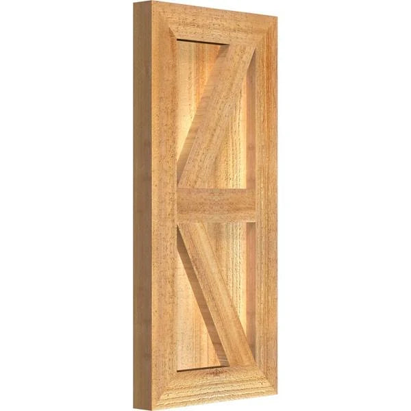 Framed Board-n-Batten Shutters with Z-Bar, Rough Sawn Western Red Cedar E9102
