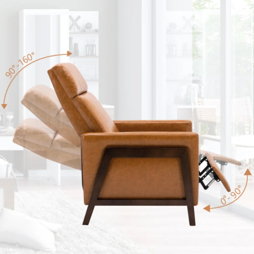 Brown PU Leather Recliner Chair F6870