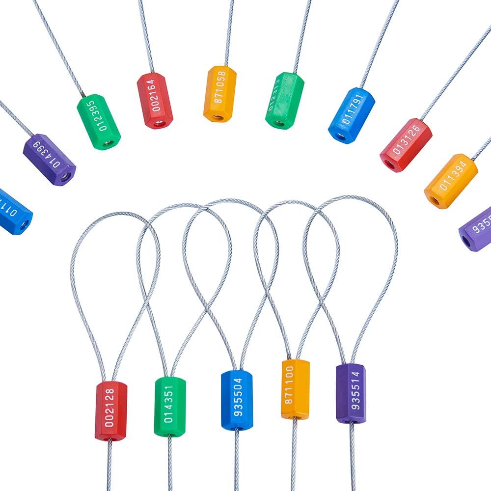 200pcs Anti-Tamper Shipping Seals (5 Colors) Pack of 2 C86516