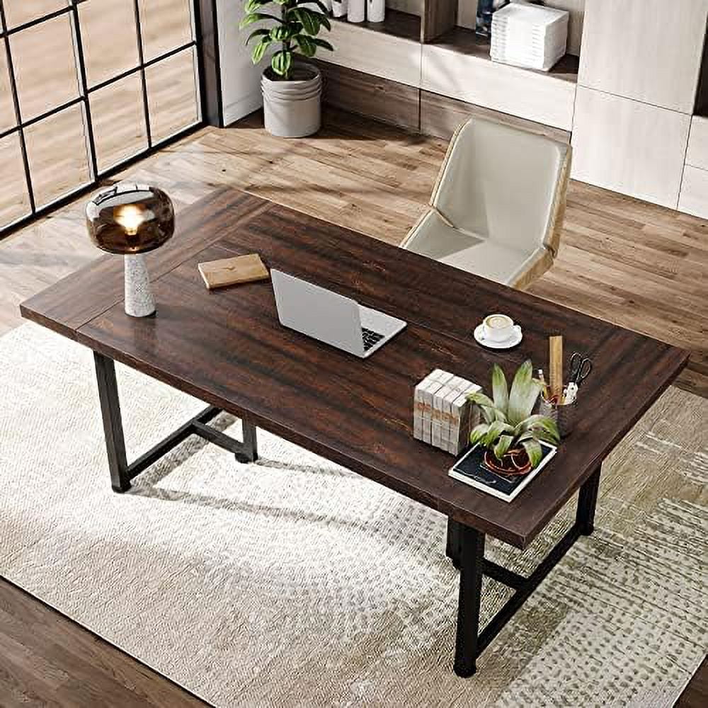 Brown Wooden Executive Desk K9524