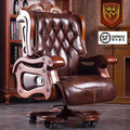 Foldable Swivel Leather Lounge Recliner W299
