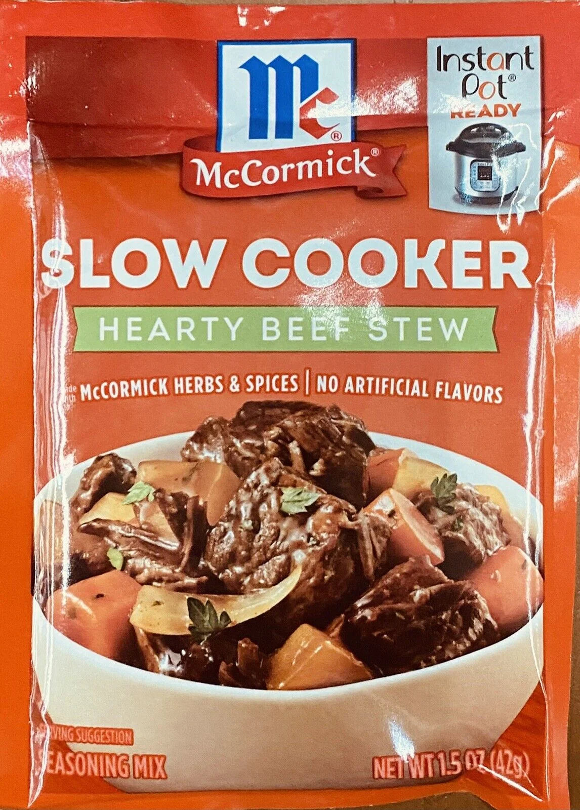 2 Pc McCormick Slow Cooker Hearty Beef Stew Seasoning Mix 1.5 oz R74316