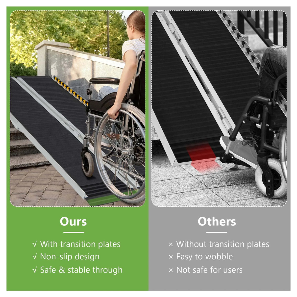 Portable Aluminum Wheelchair Ramp 6 FT R17246